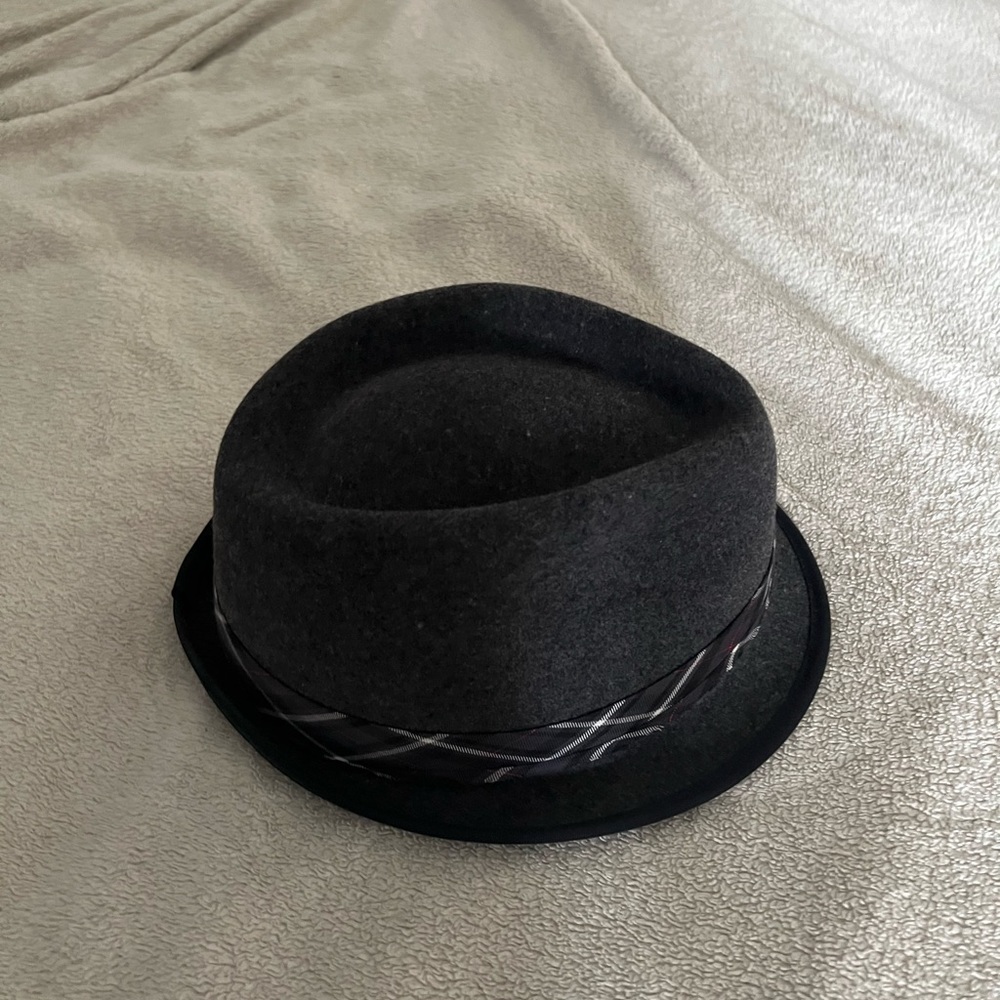 Rag & Bone Men's Metro Trilby Fedora Hat Charcoal Grey Medium Rag Bone